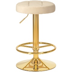 Изображение товара Табурет барный DOBRIN BRUNO GOLD (бежевый велюр (MJ9-10))