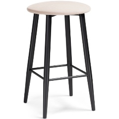 Изображение товара Табурет барный WOODVILLE Гангток катания айвори / черный матовый