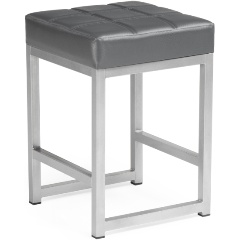 Изображение товара Табурет WOODVILLE Khurkroks серый искусственная кожа барный стиль