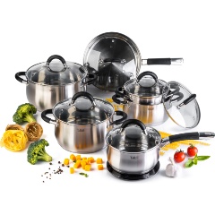 Изображение товара Набор посуды TalleR TR-11047 Шелборн, 13 предметов из нержавеющей стали
