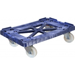 Изображение товара Тележка ТАРА п/э 600х400 полиамидные колеса, Россия цв. синий