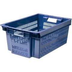 Изображение товара Ящик полимерный ТАРА 600х400х250 "Север помнит" перфорированный синий