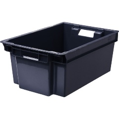 Изображение товара Полимерный ящик ТАРА 600х400х250 "Север помнит" сплошной черный