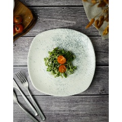 Изображение товара Тарелка Porland Smoky 25 см квадратная фарфор микроволновка посудомоечная машина