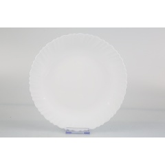 Изображение товара Мелкая круглая тарелка из стеклокерамики OLAFF 24 см для сервировки и подачи