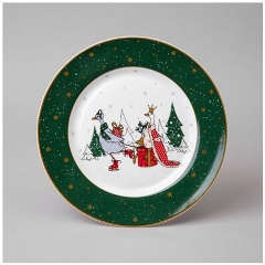 Изображение товара Обеденная тарелка LEFARD Family Christmas 25 см круглая мультиколор фарфор