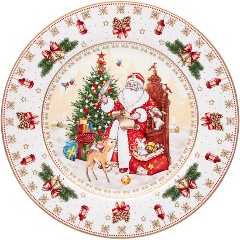 Изображение товара Тарелка обеденная LEFARD "дед мороз" 26 см. 85-1721