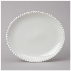 Изображение товара Тарелка LEFARD PEARL 28х24,5х3 см фарфор оригинальный рельеф белая