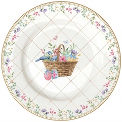 Изображение товара Тарелка закусочная Easy Life "Spring Bloom" 19 см, фарфор P, белая, Корзина с цветами (EL-R0944/SPBL)
