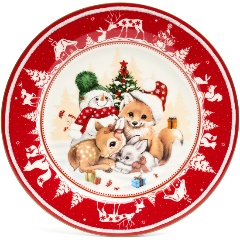 Изображение товара Тарелка закусочная LEFARD "елка" красная, 19 см