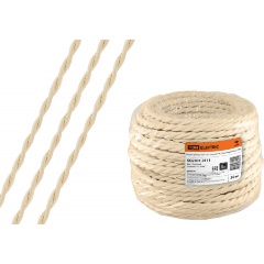 Изображение товара Провод ретро TDM Electric "Эко" 2х1,5 витой ГОСТ бежевый (50м), SQ2801-0111