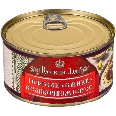 Изображение товара Тефтели Русский Лад Ежики в сливочном соусе 325 г
