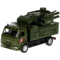 Изображение товара Машина металлическая KAMAZ Армия России 15 см, звуковые и световые эффекты, инерционный механизм