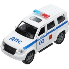 Изображение товара Металлическая модель Машина ТЕХНОПАРК UAZ Patriot Полиция 12 см инерционная