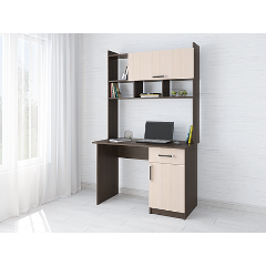 Изображение товара Стол компьютерный ТЭКС Квартет-10 венге/дуб молочный