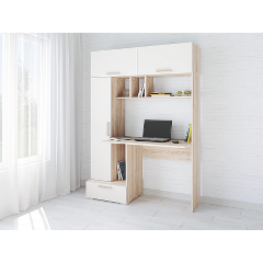 Изображение товара Стол компьютерный ТЭКС Квартет-11 дуб сонома/белый