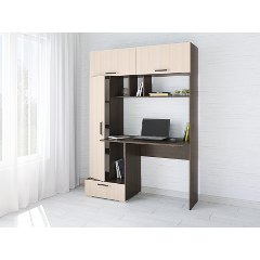 Изображение товара Стол компьютерный ТЭКС Квартет-11 венге/дуб молочный