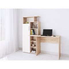 Изображение товара Стол компьютерный ТЭКС Квартет-7 дуб сонома/белый