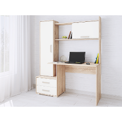 Изображение товара Стол компьютерный ТЭКС Квартет-9 дуб сонома/белый