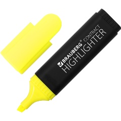 Изображение товара Текстовыделитель BRAUBERG "Contract", ЖЕЛТЫЙ, линия 1-5 мм, 150389