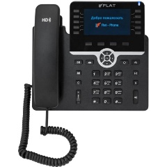 Изображение товара IP Телефон Flat-Phone-B10/RU черный с цветным дисплеем и поддержкой 20 линий