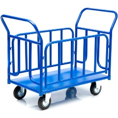 Изображение товара Платформенная тележка Стелла-техник КПО-500Т-150-И с бортами 800х1200 мм для склада