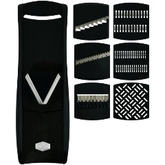 Изображение товара Терка Мультидом с 7 насадками, 37х12х4 см, черный (МТ76-215)