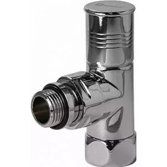 Изображение товара Вентиль TERMINUS для полотенцесушителя СТМ CPV03412 угловой, 3/4" x 1/2", внутренняя/наружная резьба