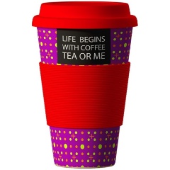 Изображение товара Термокружка ЭКО из бамбукового волокна BambooCup Слоган, 400 мл