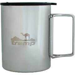Изображение товара Термокружка Tramp TRC-137 со складными ручками и поилкой 0.4 л для путешествий