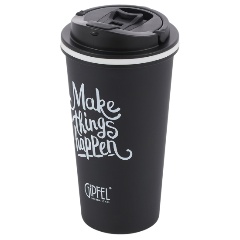 Изображение товара Термокружка вакуумная Gipfel Megapolis 500 мл, нерж. сталь, черный (52287)