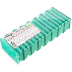 Изображение товара Губки TERSO для мытья посуды Т127 д/сложных загрязнений 130х70х45 зеленые 8шт/уп