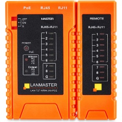 Изображение товара Тестер витой пары с индикаторами Lanmaster POE LAN-TST-WRM-310-POE