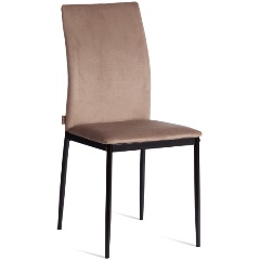 Изображение товара Комплект стульев TetChair CAPRI 2 шт. металл, флок / бежевый, черный