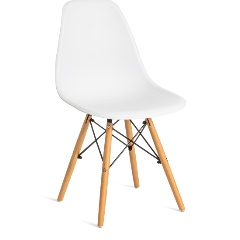 Изображение товара Комплект стульев TetChair CINDY EAMES 2 шт. металл, бук, пластик / белый