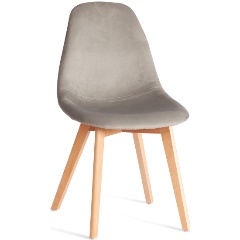 Изображение товара Комплект стульев TetChair CINDY SOFT 2 шт. бук, велюр / светло-серый, натуральный