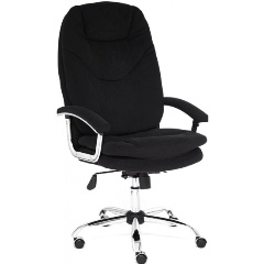 Изображение товара Кресло руководителя TETCHAIR Softy Lux флок, черный, 35