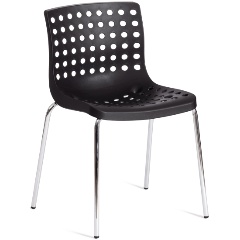 Изображение товара Комплект стульев TetChair SKALBERG 2 шт. металл, ткань / чёрный, хром, ром