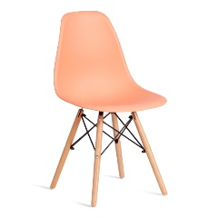 Изображение товара Комплект стульев TETCHAIR CINDY (EAMES) (mod. 1801) дерево бук/металл/сиденье пластик, 45x51x82 см, Orange (Оранжевый) (4шт/уп)
