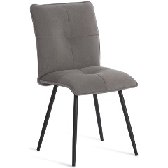 Изображение товара Стул обеденный TETCHAIR Sweet флок , 46х55х88, серый/черный, 29