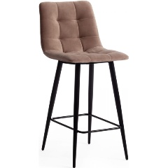 Изображение товара Стул полубарный TETCHAIR CHILLY (mod. 7095пб ) / 1 шт. в упаковке ткань/металл, 55x44x94 см, высота до сиденья 66 см, бежевый barkhat 5/черный