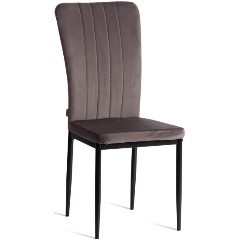 Изображение товара Стул обеденный TETCHAIR VERTER (mod. BC577-DC) / 1 шт. в упаковке металл, флок, 41 х 52 х 95 см, Dark grey (темно-серый) HLR24 / черный