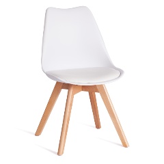 Изображение товара Комплект стульев TetChair TULIP 2 шт. дерево, пластик, экокожа / белый