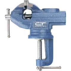 Изображение товара Настольные слесарные тиски СИБРТЕХ 65 мм поворотные с наковальней