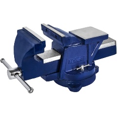 Изображение товара Тиски слесарные поворотные КОБАЛЬТ ширина губок 150 мм, захват 150 мм, 17 кг, наковальня, коробка (245-992)