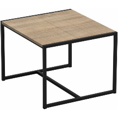 Изображение товара Стол журнальный ТИТАН МЕТА "Систа", 640х590х460 мм, ЛОФТ, металл/ЛДСП ясень шимо светлый