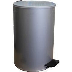 Изображение товара Ведро с педалью ТИТАН МЕТА 20л серое из нержавеющей стали