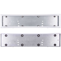 Изображение товара Рамка для номера SKYWAY металл антивандал белая без надписи +крепеж и резиновые втулки 1шт