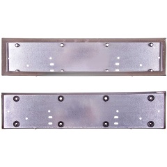 Изображение товара Рамка для номера SKYWAY металл антивандал хром без надписи +крепеж и резиновые втулки 1шт в пакете