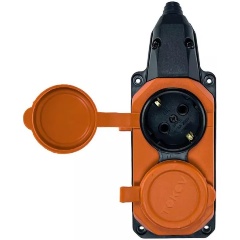 Изображение товара Колодка удлинителя TOKOV ELECTRIC 2-м с заземл. 16А IP44 каучук оранж. TOKOV TKE-C10-KK2-Z
